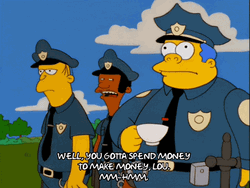 Spend Money The Simpsons Policemen GIF