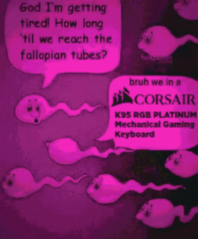 Sperm Talking About Corsair Keyboards GIF