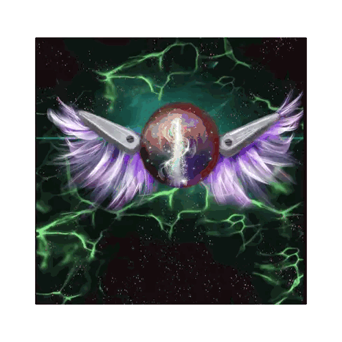 Sphere With Wings Painting Sticker