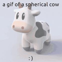 Spherical Cute Cow