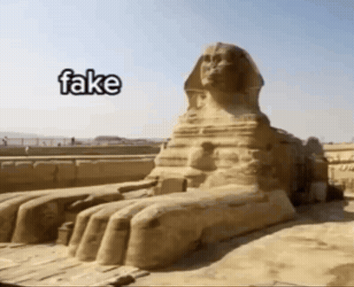 Sphinx Statue With Fake Above