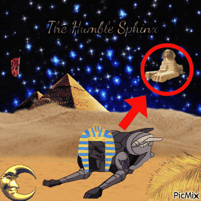 Sphinx With Pyramids And Stars GIF
