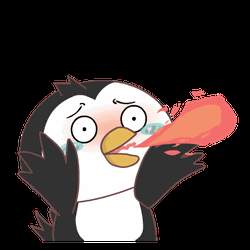 Spicy Fire Breathing Flame Thrower Penguin Hot GIF
