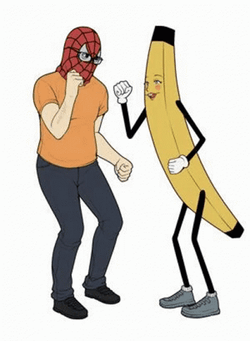 Spider And Banana Match Meme GIF