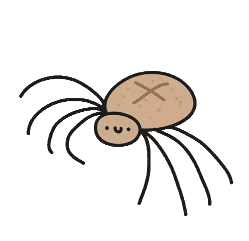Spider Drawing With Cross Sticker
