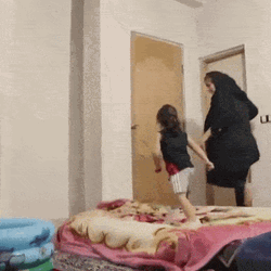 Spider Girl Child Climbing  GIF