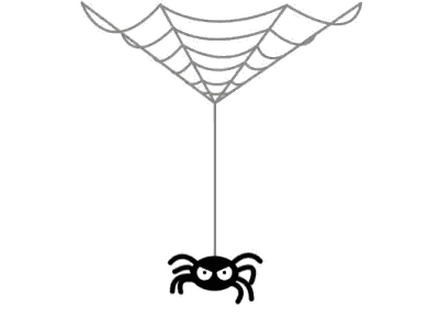 Spider Hanging From Web Sticker