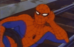 Spider Man 2099 Posing On Train Track GIF
