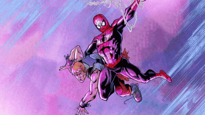 Spider-Man And Man Comic Illustration GIF