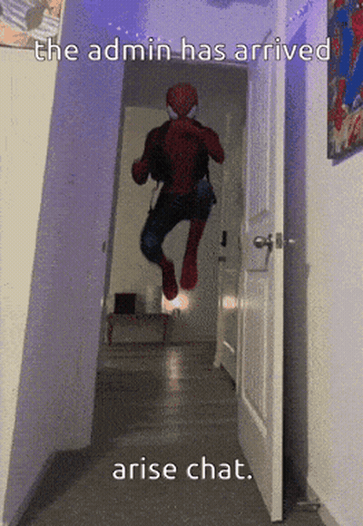 Spider-Man Costume The Admin Has Arrived Arise Chat GIF