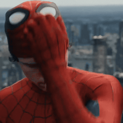 Spider Man Covering Face GIF