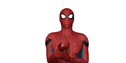 Spider Man Covering Face Sticker