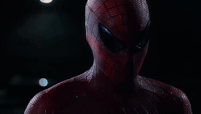 Spider-Man Face Close Up Dark Background GIF