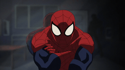 Spider-Man Face Dark Background GIF