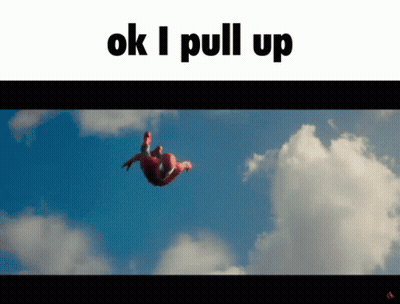 Spider Man Falling Saying Ok I Pull Up GIF