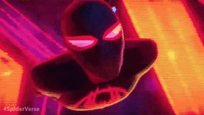 Spider-Man Flying In Spider-Verse GIF