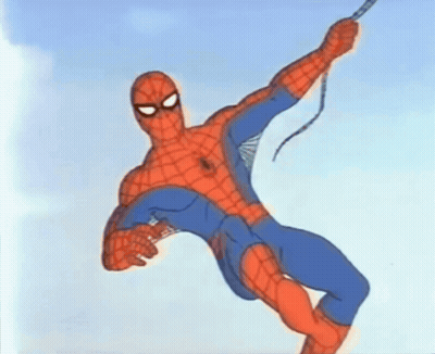 Spider-Man Holding Rope GIF