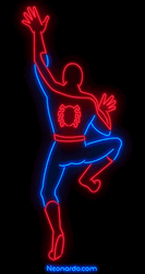 Spider Man Neon Climbing GIF