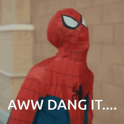 Spider-Man Saying Aww Dang It GIF