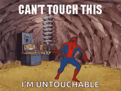Spider-Man Saying Can't Touch This I'm Untouchable GIF