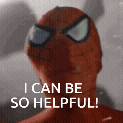 Spider Man Saying I Can Be So Helpful GIF