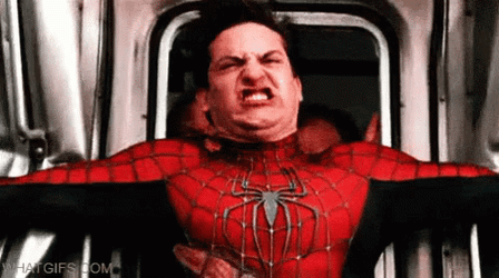 Spider Man Struggle Holding On GIF