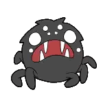 Spider With Open Mouth And Teeth Sticker