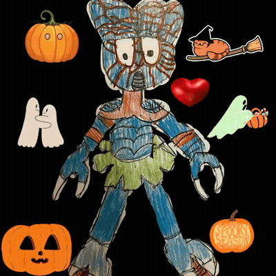 Spider With Spooktober Text GIF