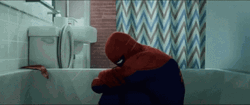 Spiderman Crying In The Bathroom