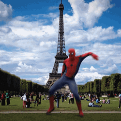 Spiderman Dance In The Tower GIF