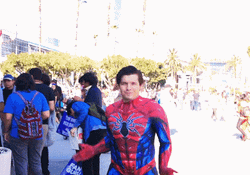 Spiderman Dancing At Comic-Con GIF