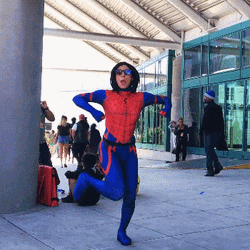 Spiderman Dancing Liek Chicken GIF