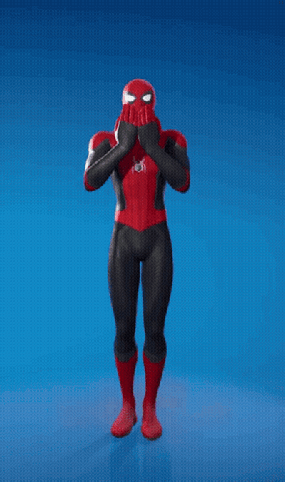 Spiderman Dancing On Blue Background GIF