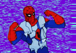 Spiderman Flex His Body GIF