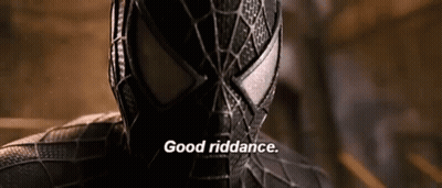 Spiderman Mask Good Riddance GIF