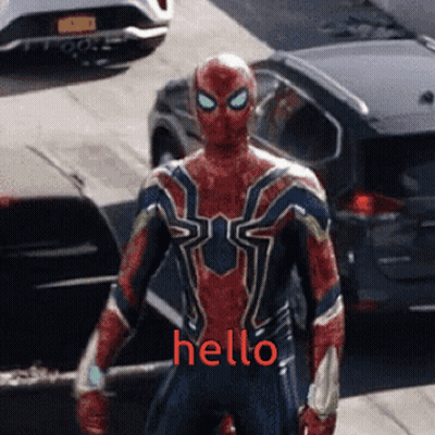 Spiderman Suit Saying Hello GIF