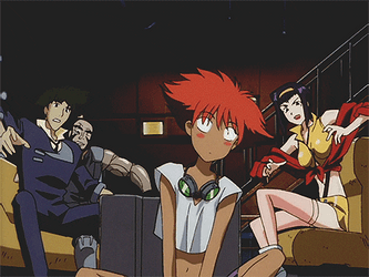 Spike Spiegel With Faye Jet Black Edward Wong GIF