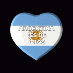 Spinning Argentina Heart Logo Design GIF