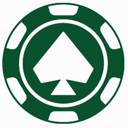 Spinning Casino Chip Spade Logo GIF