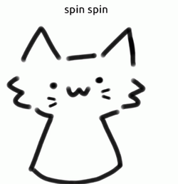 Spinning Cat Sketch Spin Spin GIF
