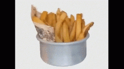 Spinning Chip Stainless Steel Bowl GIF