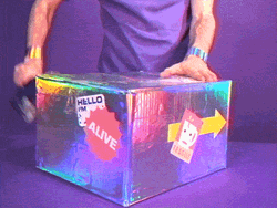 Spinning Colorful Large Gift Box GIF
