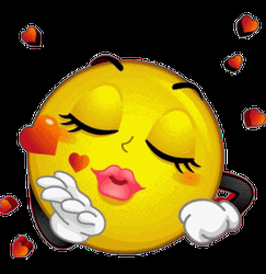 Spinning Cute Kiss Emoji