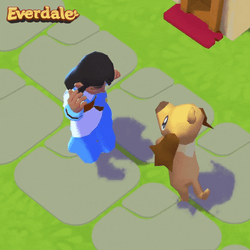 Spinning Dog From Everdale Mobile Game GIF