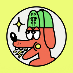 Spinning Dog Head Changing Colors GIF