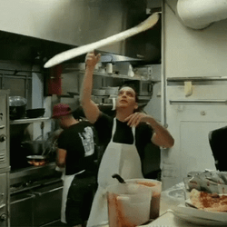 Spinning Dough  Pizza In The Kitchen GIF