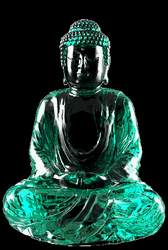 Spinning Emerald Colored Buddha GIF