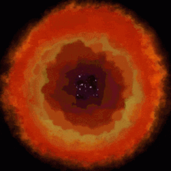 Spinning Fiery Retro Wave Portal GIF