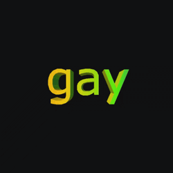Spinning Gay Text Meme GIF