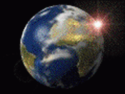 Spinning Globe Cloud GIF